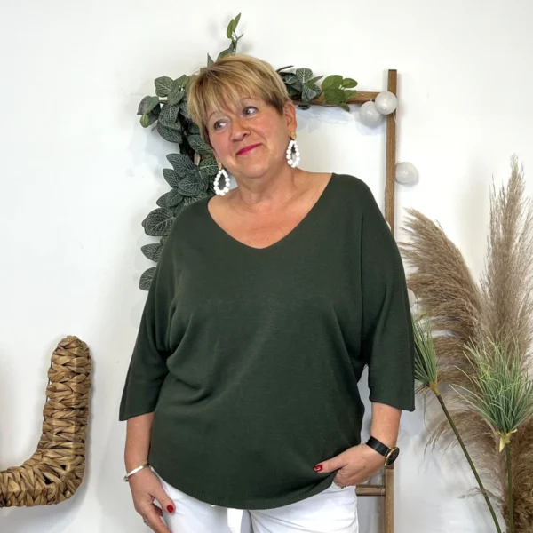 Z145.- Pull léger Emporium (Gt) - kaki - taille-unique-grande-taille