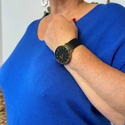 Z145.- Pull léger Emporium (Gt) - bleu-royal - taille-unique-grande-taille