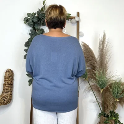 Z145.- Pull léger Emporium (Gt) - bleu-jeans - taille-unique-grande-taille