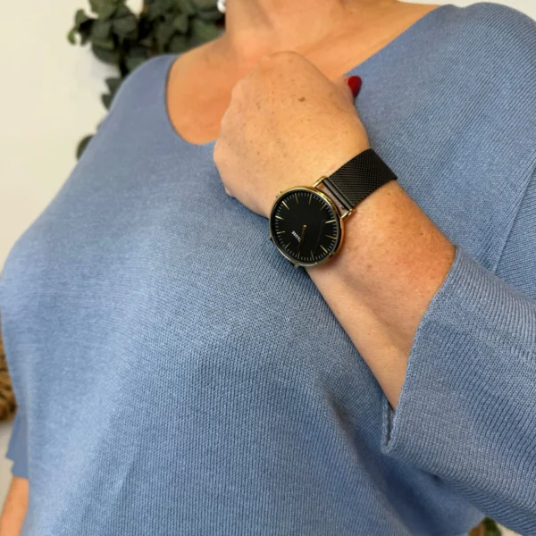 Z145.- Pull léger Emporium (Gt) - bleu-jeans - taille-unique-grande-taille