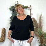 Pull femme manches chauve-souris « Jolies Formes » - noir - taille-unique-grande-taille
