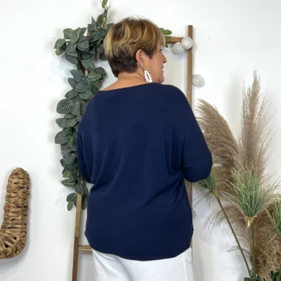 Z145.- Pull léger Emporium (Gt) - marine - taille-unique-grande-taille