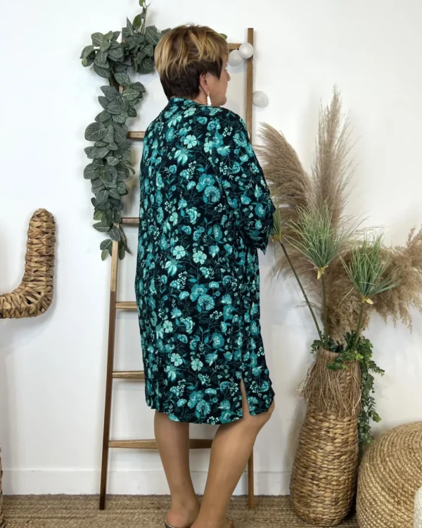 L625- Robe- Chemise "Coline" - noir - 46