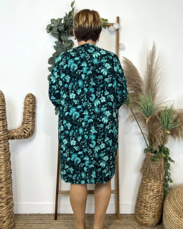 L625- Robe- Chemise "Coline" - noir - 46