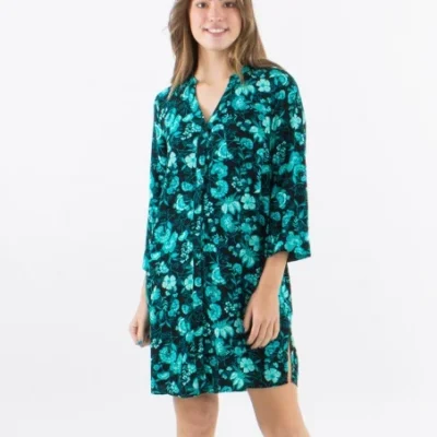 L625- Robe- Chemise "Coline" - noir - 46