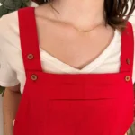 L626- Robe salopette "Coline" - framboise - 42