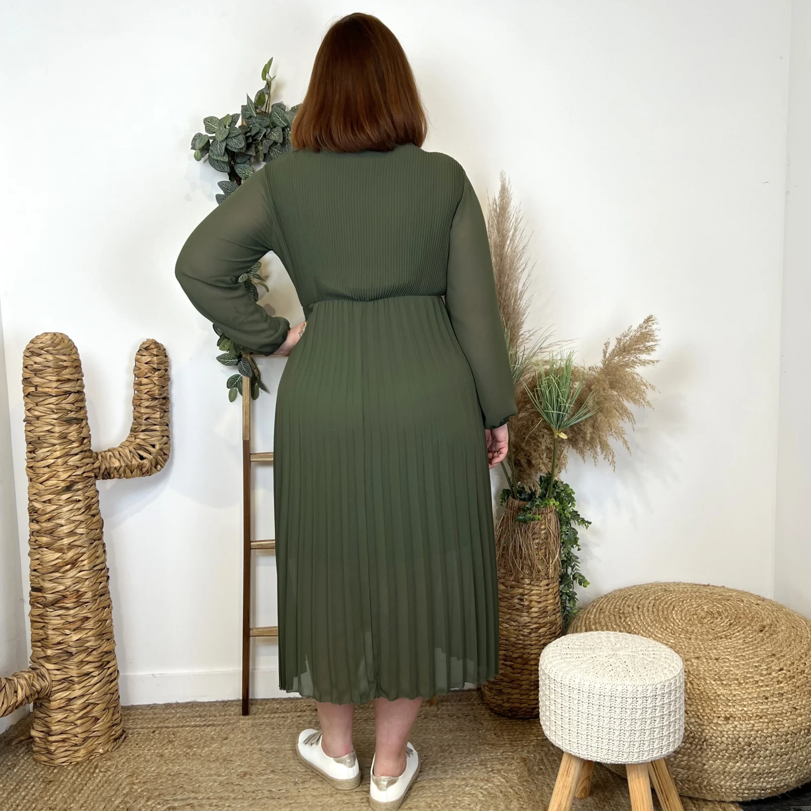 K941- Robe Longue "C'Mélodie" (Gt) - kaki - taille-unique-grande-taille