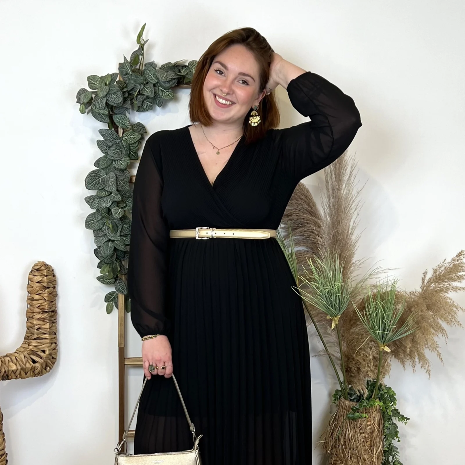 K941- Robe Longue "C'Mélodie" (Gt) - noir - taille-unique-grande-taille