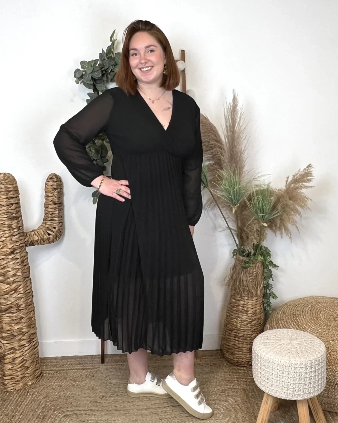 K941- Robe Longue "C'Mélodie" (Gt) - noir - taille-unique-grande-taille