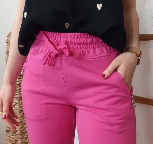 L738- Jogging 2 poches - fuchsia - 44