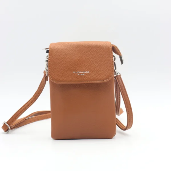 P427- Sac Téléphone Flora.and.Co - camel - sans-taille