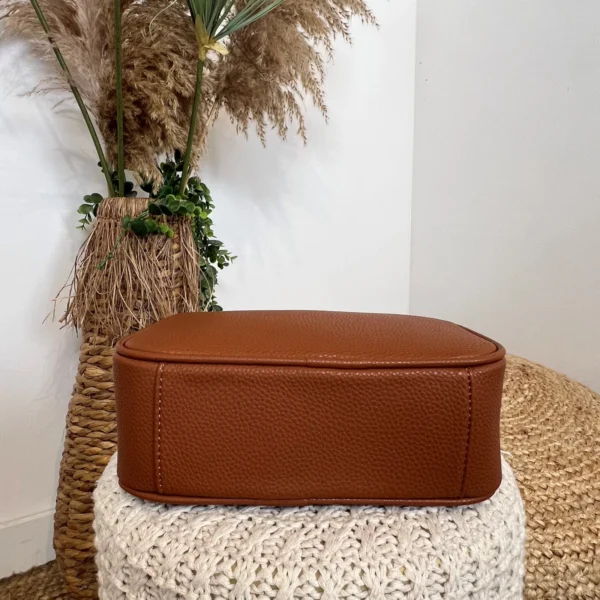 P428- Sac Flora&Co 2 Zips - camel - taille-unique