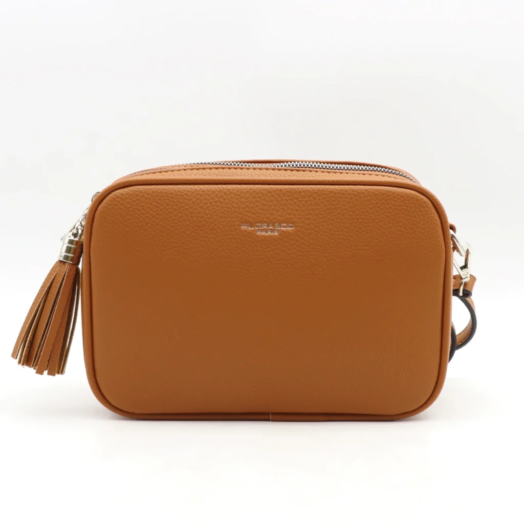 P428- Sac Flora&Co 2 Zips - camel - taille-unique