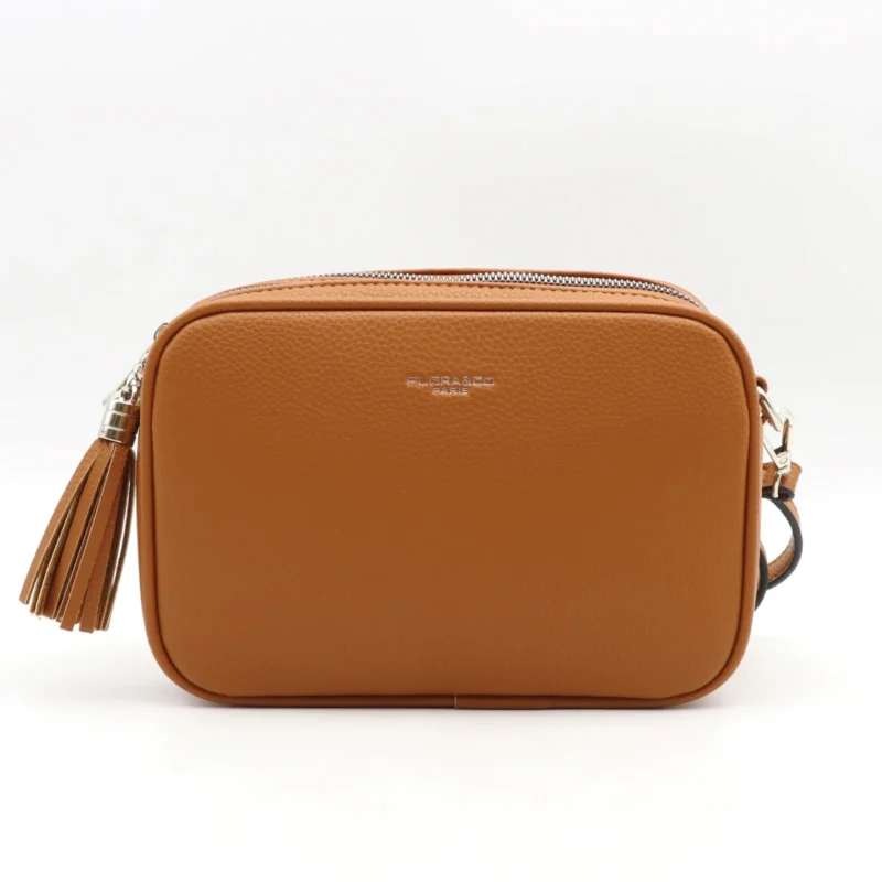 P428- Sac Flora&Co 2 Zips - camel - taille-unique
