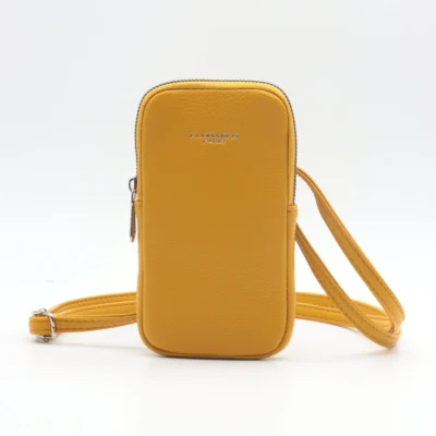P461- Pochette Téléphone Flora&Co - moutarde - sans-taille