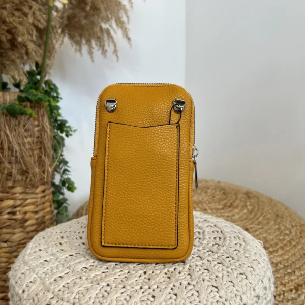 P461- Pochette Téléphone Flora&Co - moutarde - sans-taille