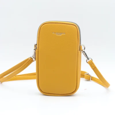 P461- Pochette Téléphone Flora&Co - moutarde - sans-taille