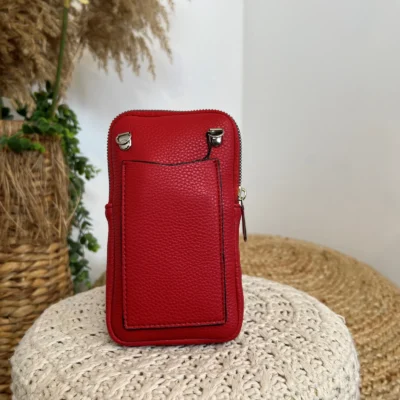 P461- Pochette Téléphone Flora&Co - rouge - sans-taille