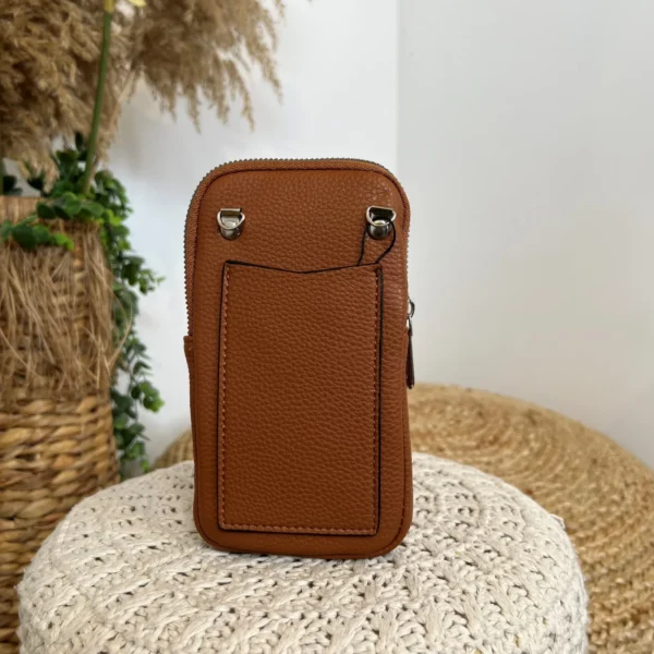 P461- Pochette Téléphone Flora&Co - camel - sans-taille