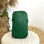 Pochette Téléphone double zip Flora & Co - vert-bresil - sans-taille