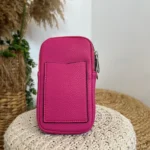 Pochette Téléphone double zip Flora & Co - fuchsia - sans-taille