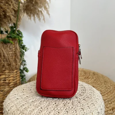 P420- Pochette Téléphone - rouge - sans-taille
