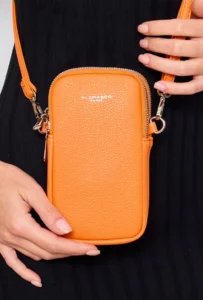 Pochette Téléphone double zip Flora & Co - orange - sans-taille