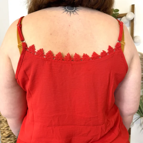 K947- Débardeur Christy (T44-T52) - rouge - 54