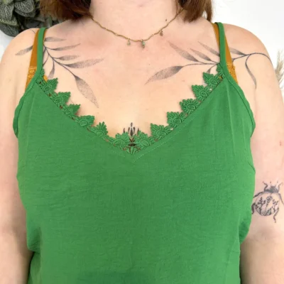 K947- Débardeur Christy (T44-T52) - vert-bresil - 52