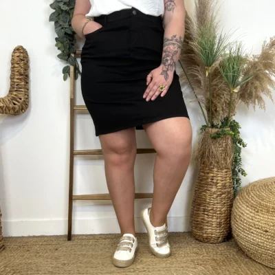 Z161- Jupe Voggo Teintée (T42-T50) - noir - 50