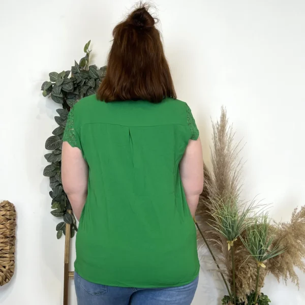 L584- Blouse unie Christy (T44-T52) - vert-bresil - 52