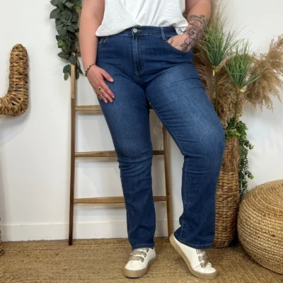 N496- Jean Droit Voggo (T42-T50) - denim-fonce - 50