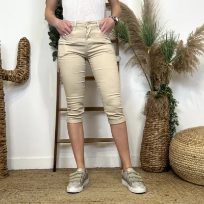 O631- Pantacourt Voggo (T36-T44) - beige - 44