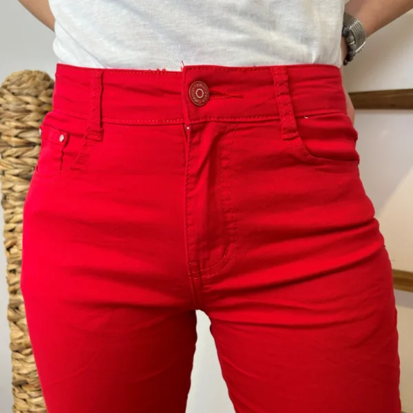 O613- Pantacourt Voggo (T36-T44) - rouge - 44