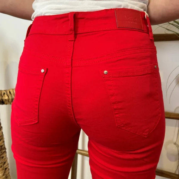 O613- Pantacourt Voggo (T36-T44) - rouge - 44