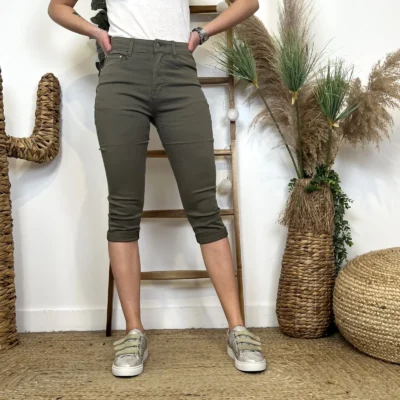 O619- Pantacourt Voggo (T36-T44) - kaki - 44