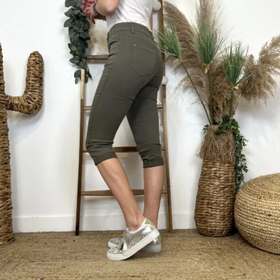 O619- Pantacourt Voggo (T36-T44) - kaki - 44