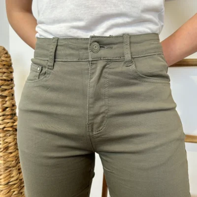 O619- Pantacourt Voggo (T36-T44) - kaki - 44