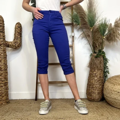 O627- Pantacourt Voggo (T36-T44) - bleu-royal - 44