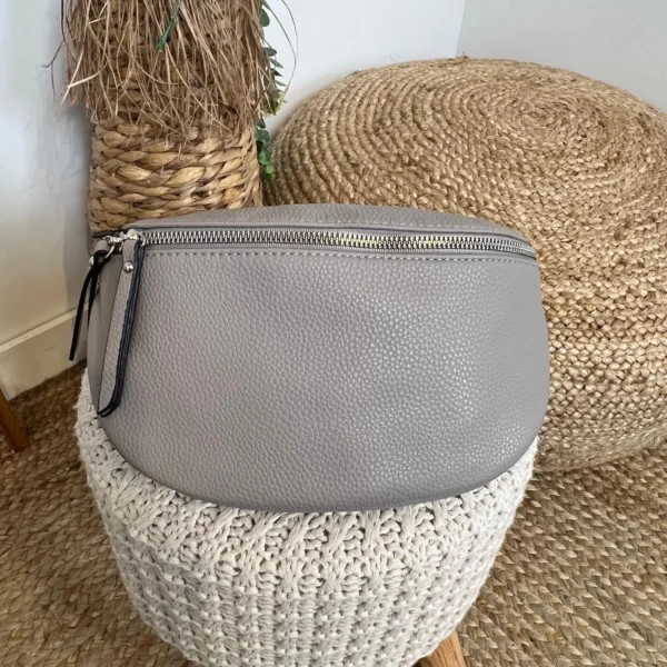 P424- Sac Banane Flora&Co - gris - taille-unique