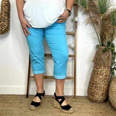 O616- Pantacourt Voggo (T42-T50) - bleu-ciel - 50