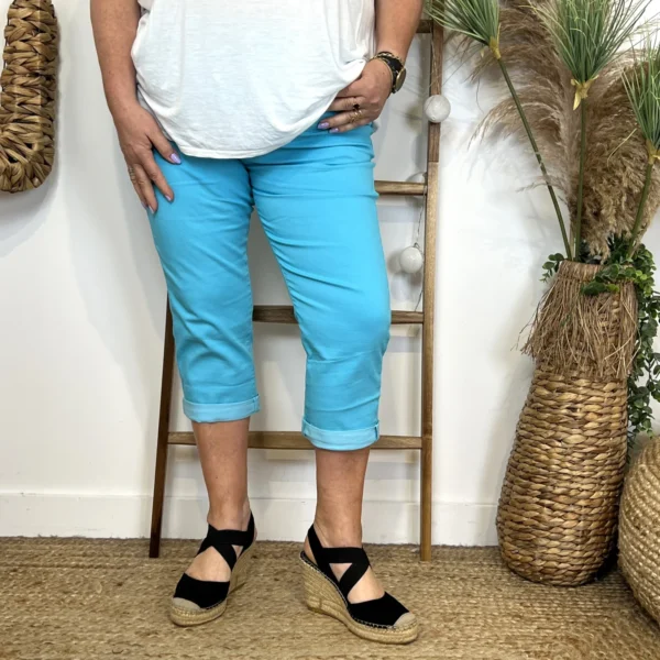 O616- Pantacourt Voggo (T42-T50) - bleu-ciel - 50