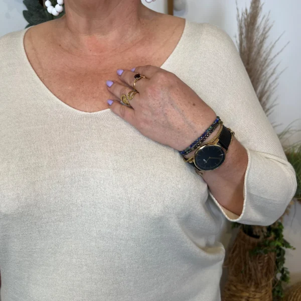 Z145.- Pull léger Emporium (Gt) - beige - taille-unique-grande-taille