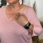 Pull femme manches chauve-souris « Jolies Formes » - rose-poudre - taille-unique-grande-taille