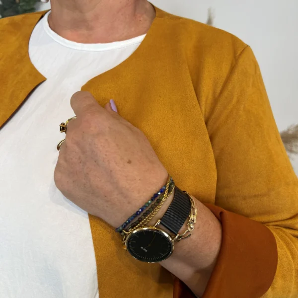 L205- Veste courte suédine (T38-T44) - moutarde - 44