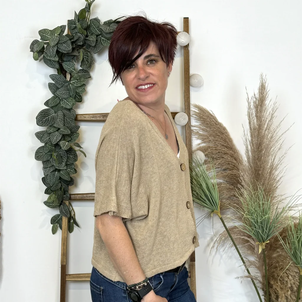 K136- Gilet court (TU) - taupe - taille-unique