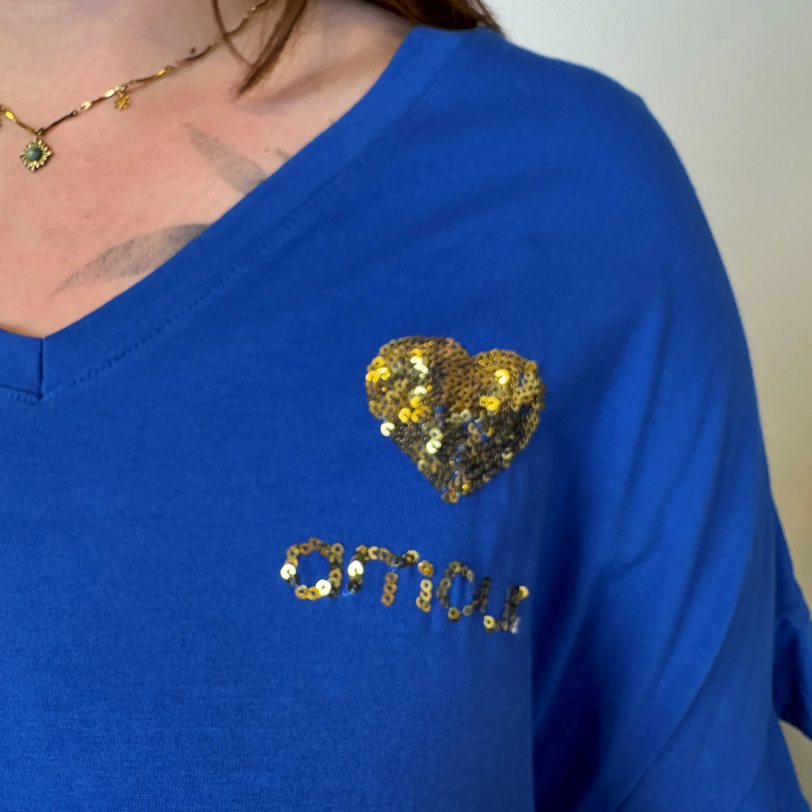 Z370- Robe C'Mélodie Coton 🇮🇹 - bleu-royal - taille-unique-grande-taille