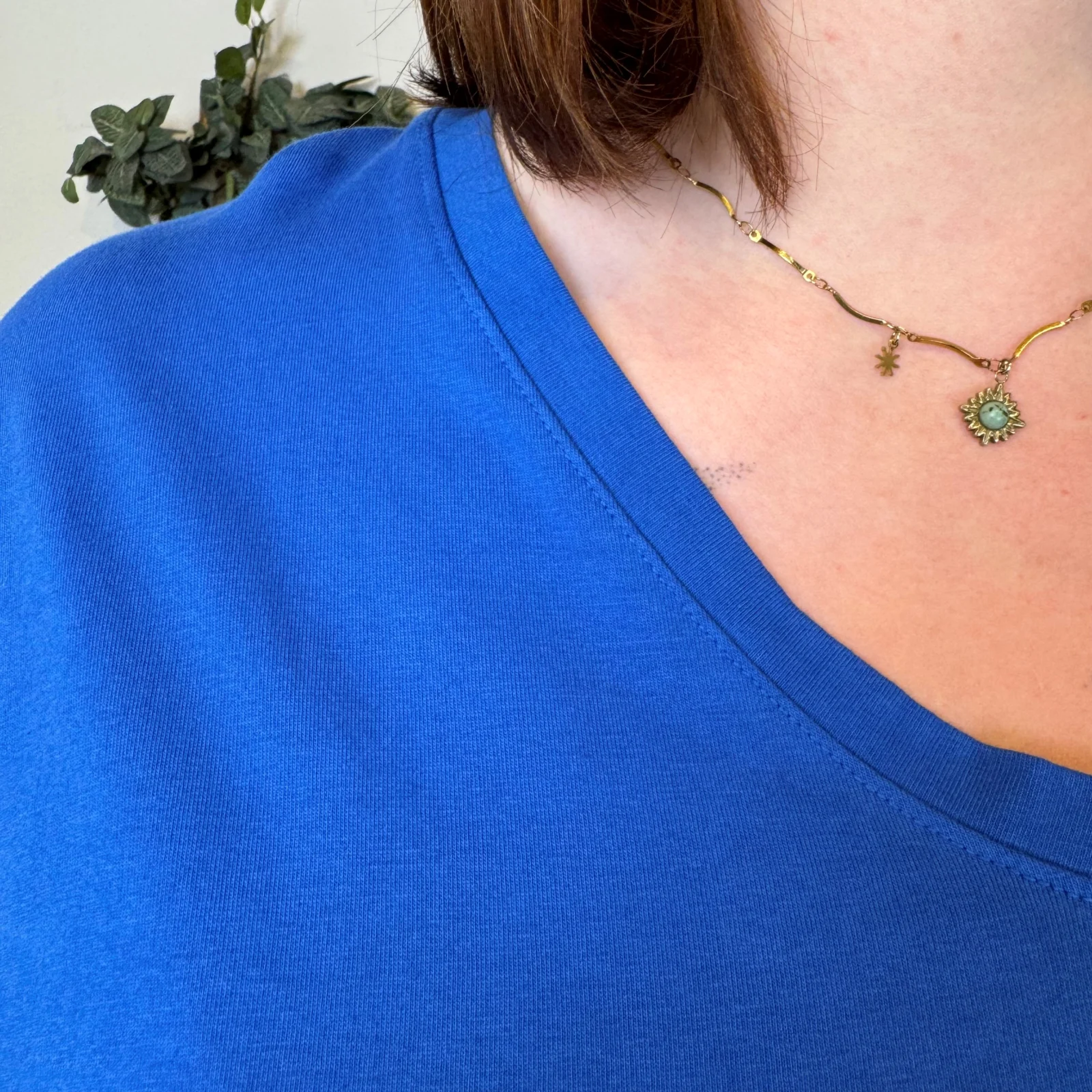 Z370- Robe C'Mélodie Coton 🇮🇹 - bleu-royal - taille-unique-grande-taille