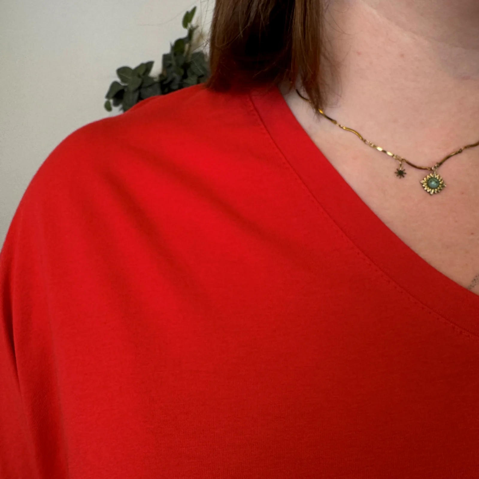 Z370- Robe C'Mélodie Coton 🇮🇹 - rouge - taille-unique-grande-taille