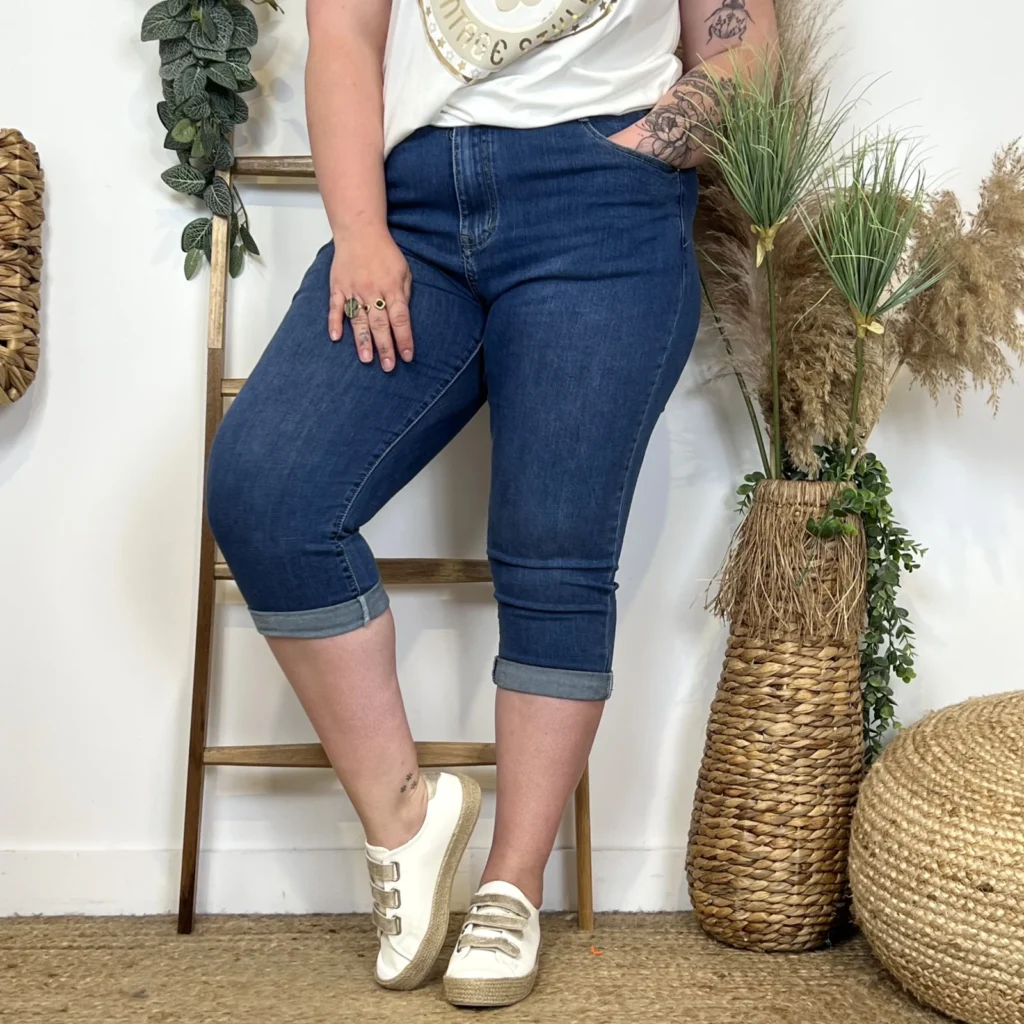 O626- Pantacourt Voggo (T42-T50) - denim - 50